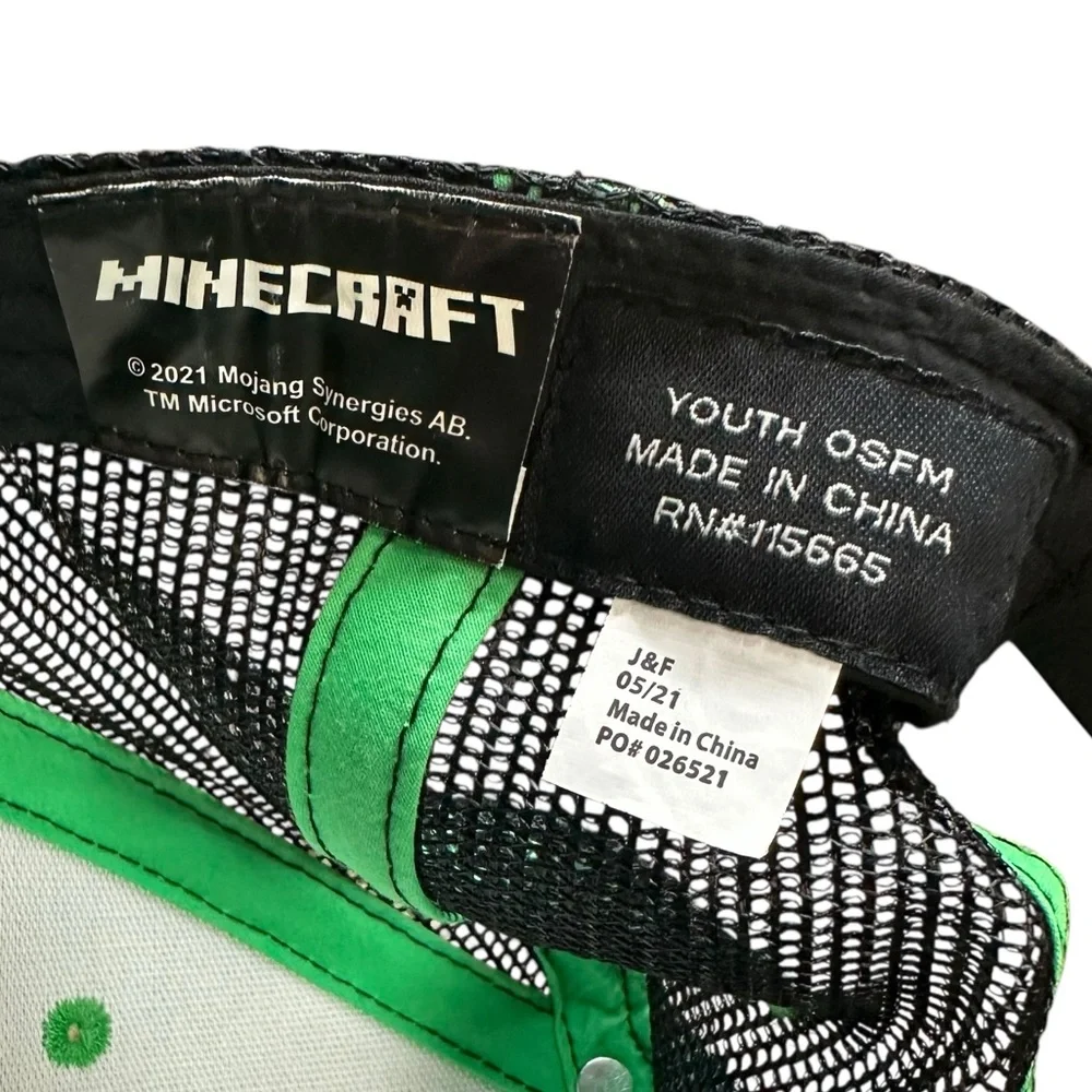 Minecraft Creeper Face Mesh Comfort Youth Hat
